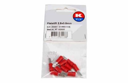 Terminal, electric universal parts plaatpistik 2.8x0.8mm punane