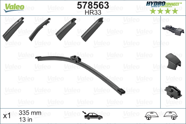 Wiper Blade HR33 HydroConnect 34cm TAGA