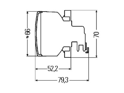 Rear Fog Light 66mm H21W - E4 3917