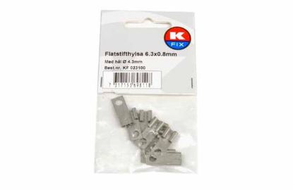 Terminal, electric universal parts plaat 6.3x0.8mm kinnine