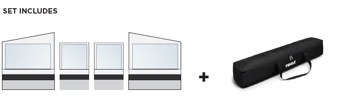 Camping Awning Rain Blocker G2 Pack Minivan (1,80-1,99m/2,00m)