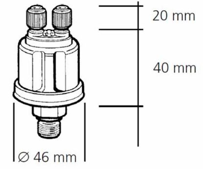 Sensor, oil pressure 1/8x27 NPTF, 0-2 bar