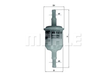 Fuel Filter Valge plastik, voolikuvaheline