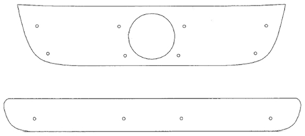 Trim/Protective Strip, radiator grille VW Transporter T5 Caravelle, värvitud stange 07-09