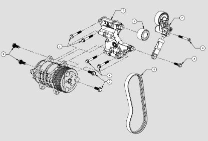Holder, air conditioning compressor 