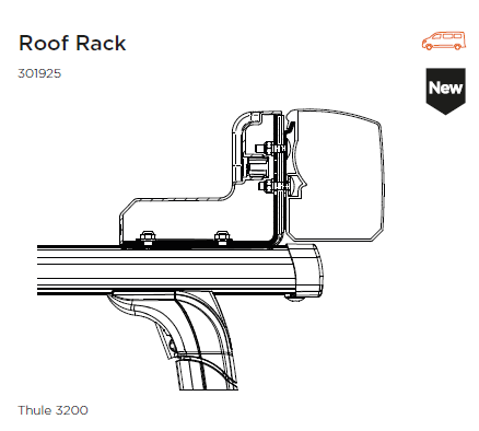 Mounting Set, roof rack TO 3200 kinnitus Roof Rack