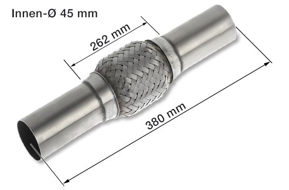 Flex Hose, exhaust system 45x380mm keevitatud otstega