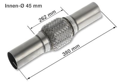 Flex Hose, exhaust system 45x380mm keevitatud otstega