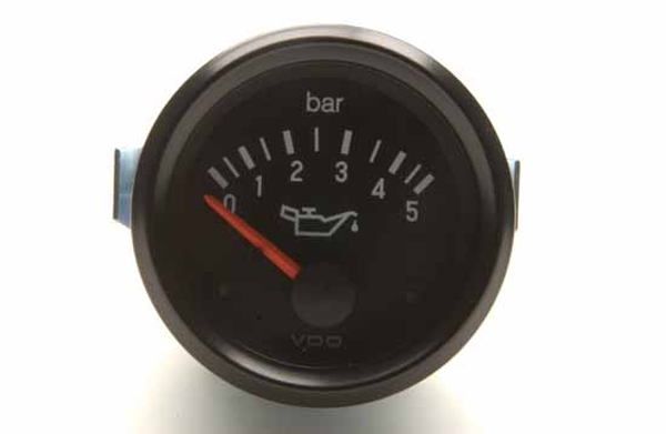 Gauge, Oil pressure mootoriõlile 24V 52mm 0 - 5bar