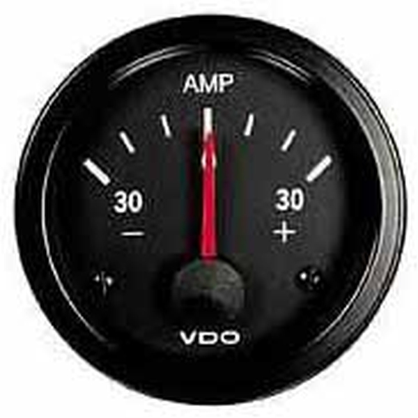 Ammeter -30A - +30A  52mm must IP64