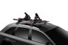 Ski Holder, roof rack SnowPack M, 4-le suusapaarile (50cm), must