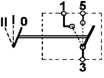 Switch 0-I-II 12V,16A