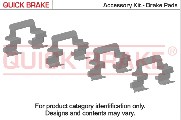 Accessory Kit, disc brake pad 