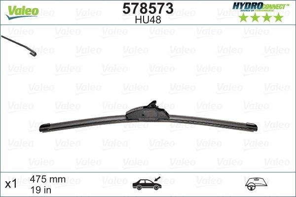 Wiper Blade VALEO HydroConnect Upgrade 48cm