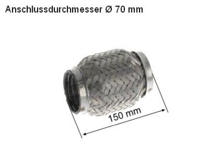 Flex Hose, exhaust system 70x152mm tugev sisu