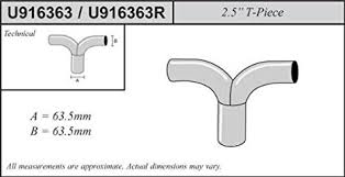 Centre/Rear Muffler T toru 63,5x63,5