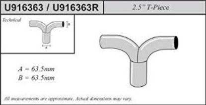 Centre/Rear Muffler T toru 63,5x63,5