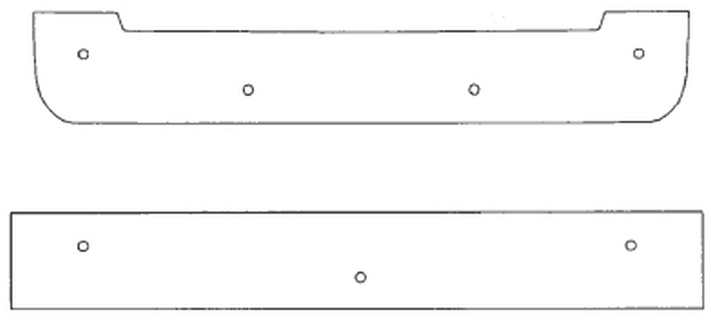 Trim/Protective Strip, radiator grille Fiat Fiorino 2008-2015