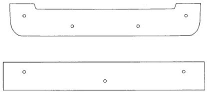 Trim/Protective Strip, radiator grille Fiat Fiorino 2008-2015