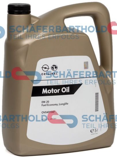 Engine Oil 0W-20, Opel OV0401547, ACEA C5, 5L