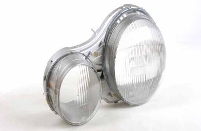 Diffusing Lens, headlight koos raamiga MB W210 vas. - RT