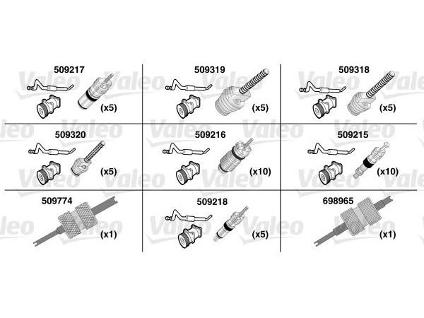 Seal, coolant tube AC ventiilide komplekt