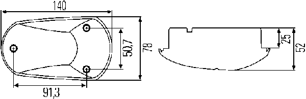 Auxiliary Indicator Suunatuli, kollase klaasiga, -