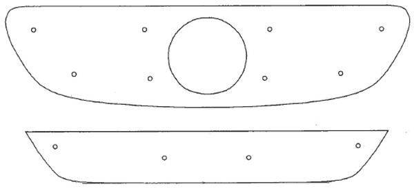 Trim/Protective Strip, radiator grille MB Vito 2004-2009