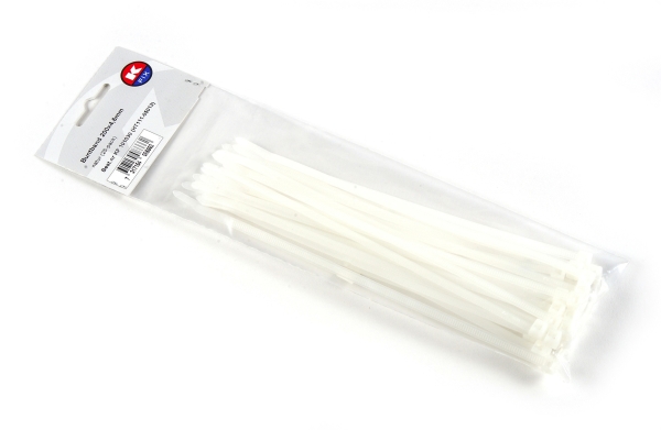 Cable Tie 200x4,6mm valge 25tk