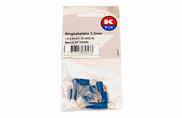 Terminal, electric universal parts rõngas M3 (3.2mm) sinine
