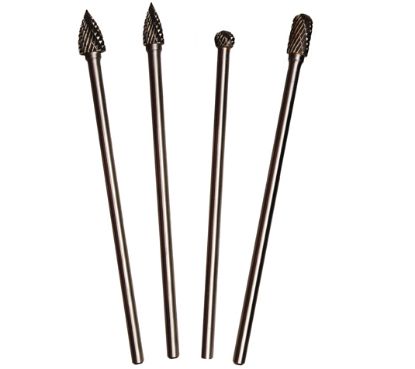 Cutter Set 4-piece HSS Milling Cutter Set, extra long