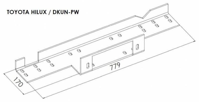 Wire Rope Winch paigaldusalus Toyota Hilux 05-15