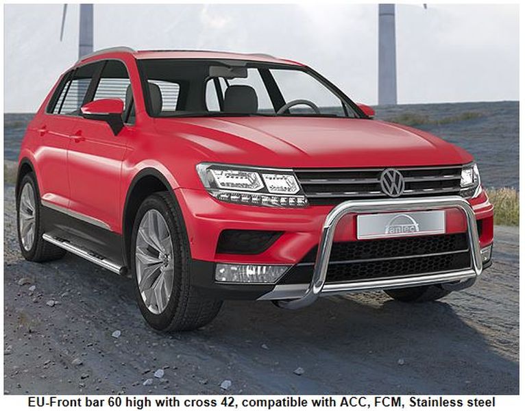 Frontal Protection Bar VW Tiguan 16- 60mm+42mm