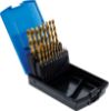 Twist Drill Bit Set 19-piece Twist Drill Set, HSS-G, Titanium Coated,