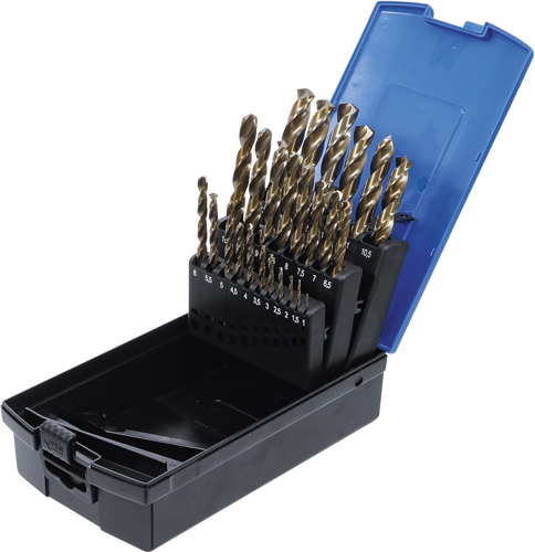 Twist Drill Bit Set 26-piece Twist Drill Set, HSS-G M35 Cobalt Steel,