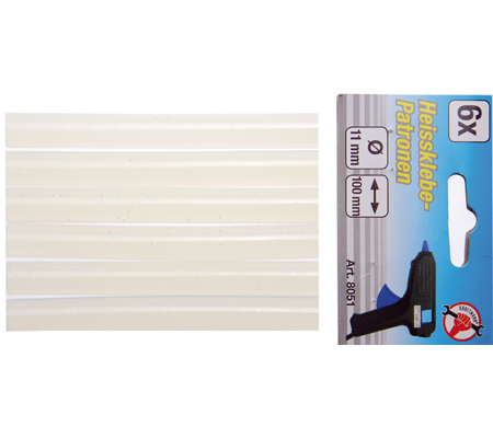 Glue Stick, hot glue gun Liimipulgad 11x100mm  6tk