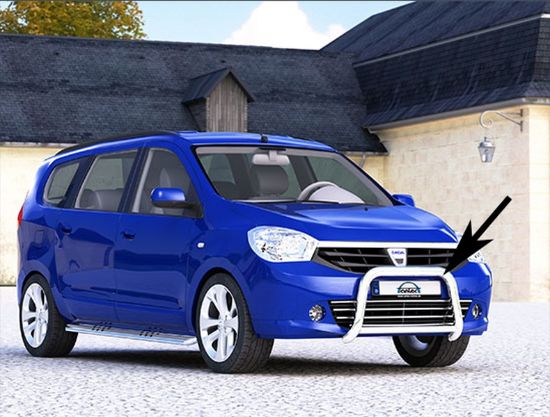 Frontal Protection Bar Dacia Lodgy 2012 60mm+42mm