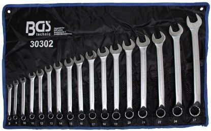Spanner Set, ring/open ended 17-piece Combination Spanner Set, Offset Ring, 8-2