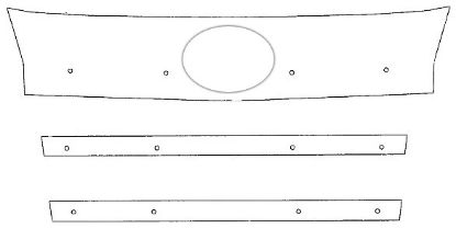 Trim/Protective Strip, radiator grille VW Transporter T5 2010-2015
