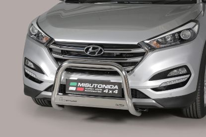 Frontal Protection Bar Hyundai Tucson 15- 63mm (A), logoga