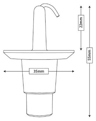 Trim/Protective Strip, radiator grille kinnitusklamber 22mm