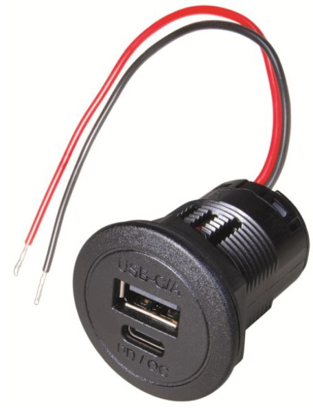 Socket USB  A + C, süsvispaigaldusega max 30W
