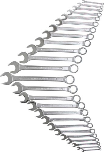Spanner Set, ring/open ended 25-piece Combination Spanner Set, in Accordance wi