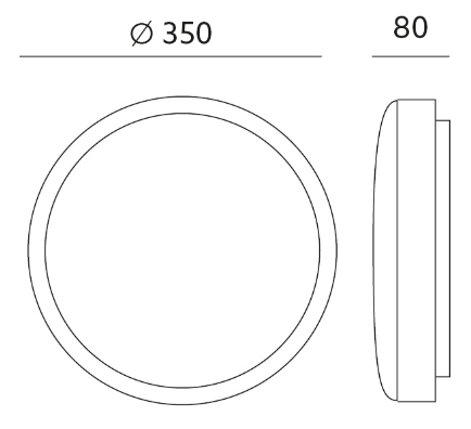 Ceiling dome light Led Plafoon Zoe 24W 1600LM 4000K sensor IP44