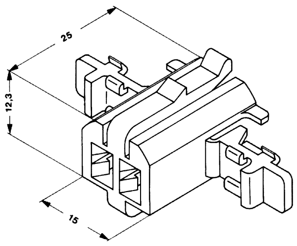 Plug pistik 2 klemmile