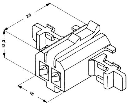 Plug pistik 2 klemmile