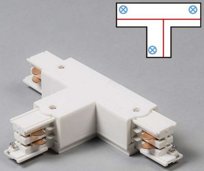 Tracks and accessories 3F Siini T-ühendus valge