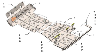 Underrun Protection Toyota Hilux 21- (radiaator, mootor, käigukast)