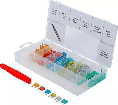 Assortment, fuses Mini kaitsmete komplekt 121 osa