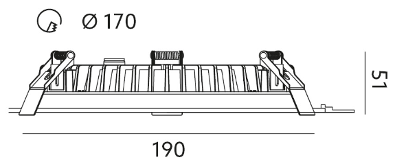Recessed light LED Süvisvalgusti NE1 20W 2200LM 840 D170  IP44